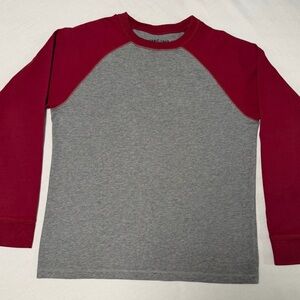 Urban Pipeline Red and Gray Raglan Tee